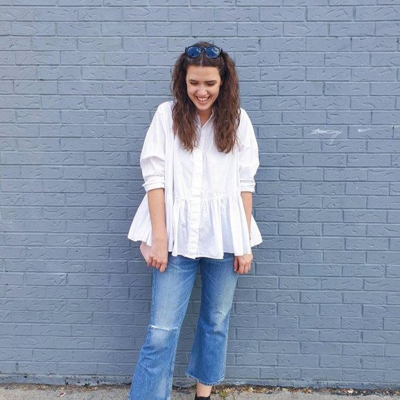 Citizens of Humanity Cropped Denim Flare Jeans - Picture 1 of 6